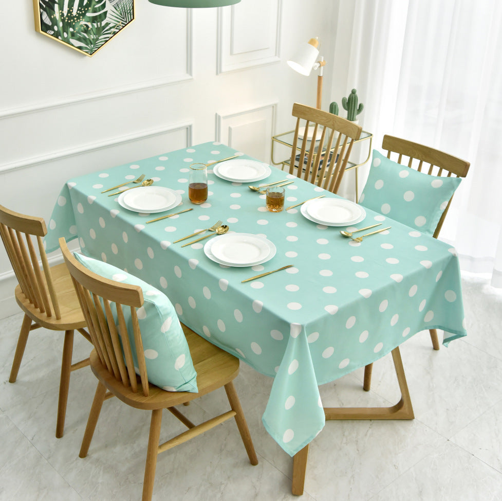 Premium Polka Dot Waterproof Coffee Table Cloth