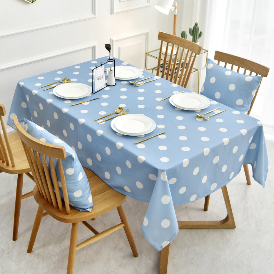 Premium Polka Dot Waterproof Coffee Table Cloth