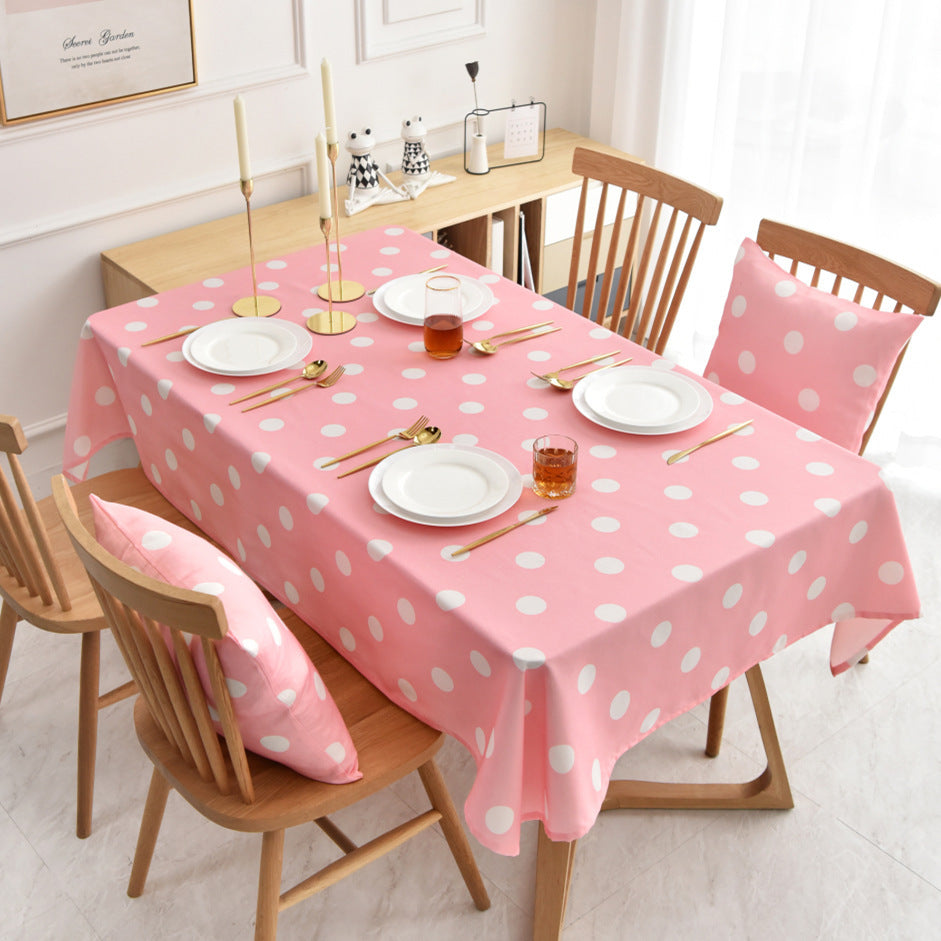 Premium Polka Dot Waterproof Coffee Table Cloth