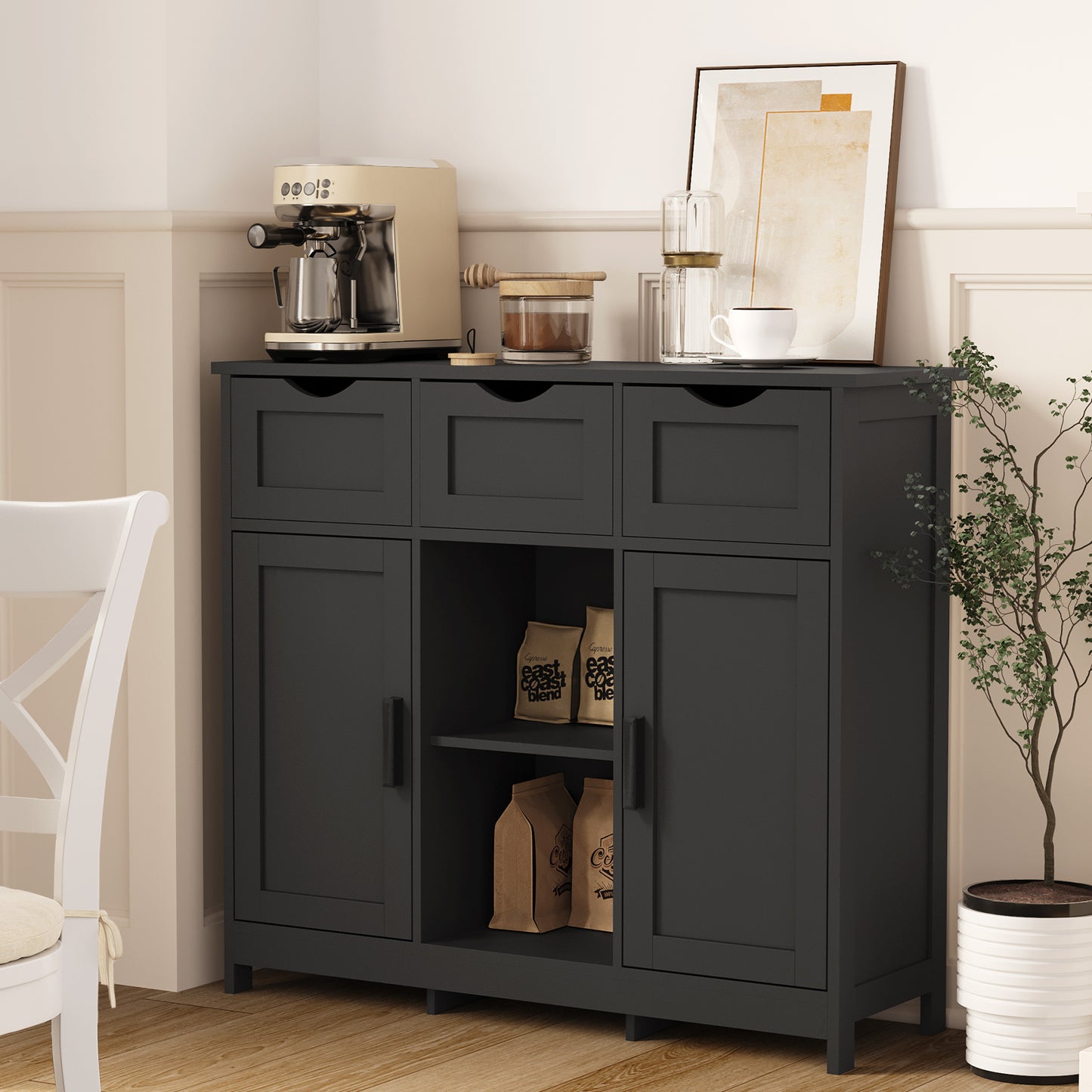 Storage Cabinet, Wooden Floor Cabinet, Storage Cabinet With Drawers