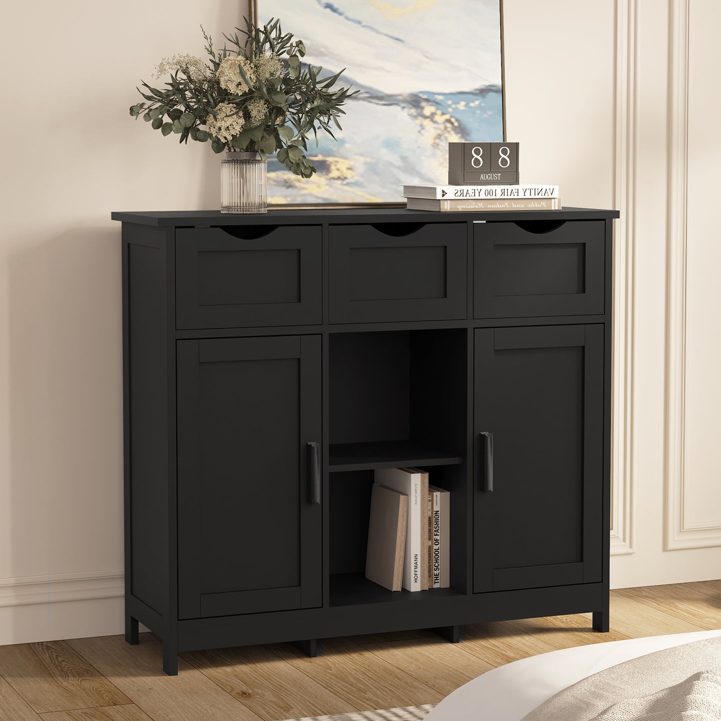 Storage Cabinet, Wooden Floor Cabinet, Storage Cabinet With Drawers