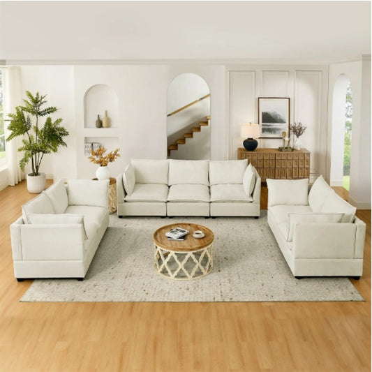 Chenille Fabric Upholstered Living Room Furniture Set