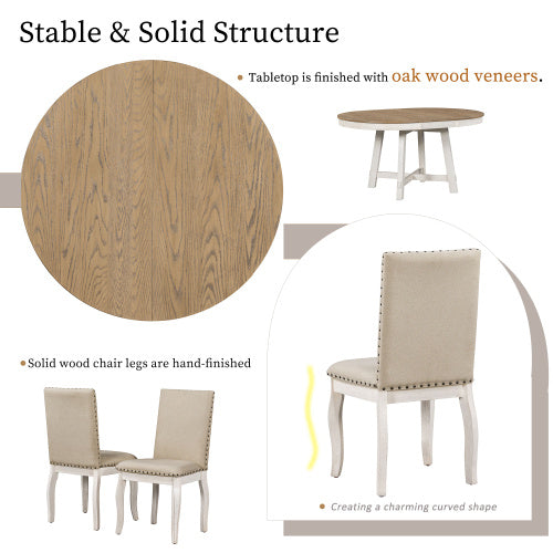 Premium Farmhouse Wooden Dining Table Set